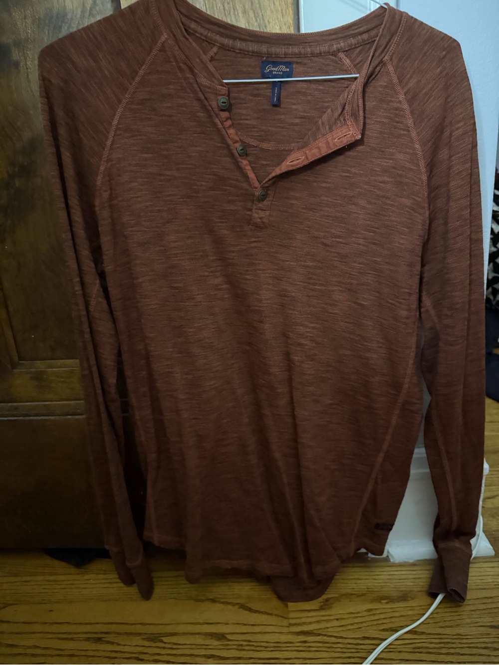 Good Man Brand Brown Long-Sleeve Henley